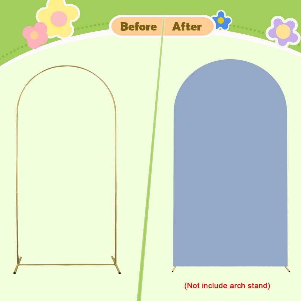 Wedding Arch Cover Dusty Blue 6FT Arch Backdrop Cover Spandex Covers for Arch Wall Panels Chiara