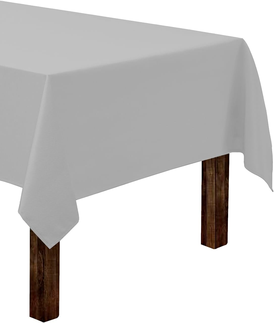 Gee Di Moda Rectangle Tablecloth - 60 x 84 Inch Silver Table Cloth for 5 Foot Rectangle Table