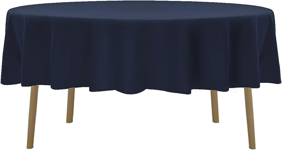 60 inch Round Tablecloth Washable Polyester Table Cloth Decorative Table Cover for Wedding Party