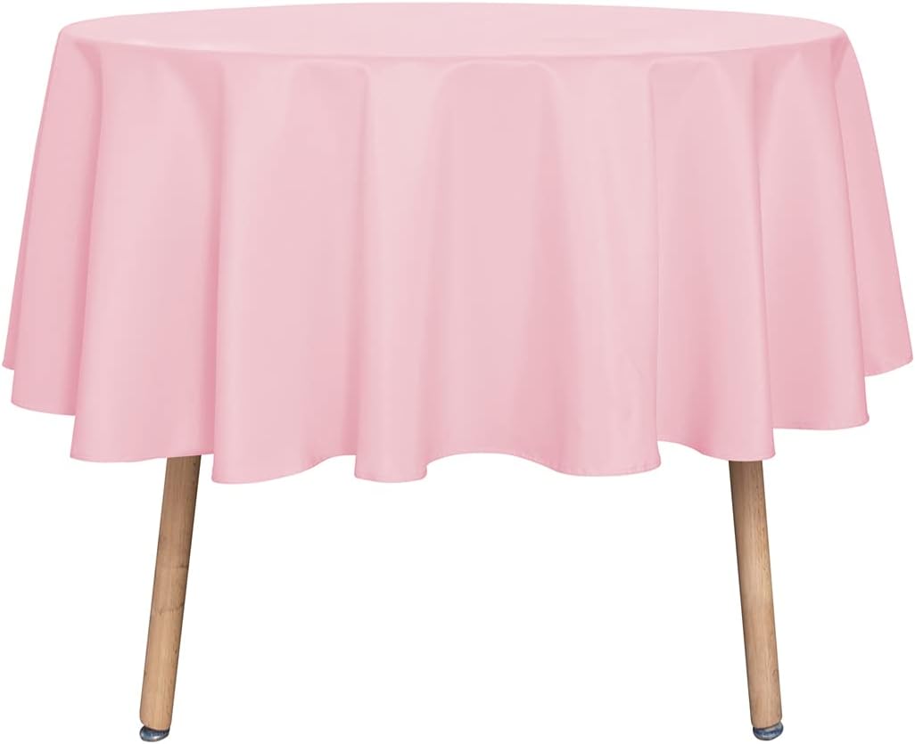 sancua Round Tablecloth - 48 Inch - Water Resistant Spill Proof Washable Polyester Table Cloth