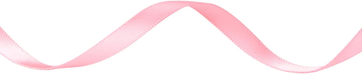 Ribbli Double Faced Pink Satin Ribbon,1/4” x Continuous 25 Yards,Use for Bows Bouquet,Gift