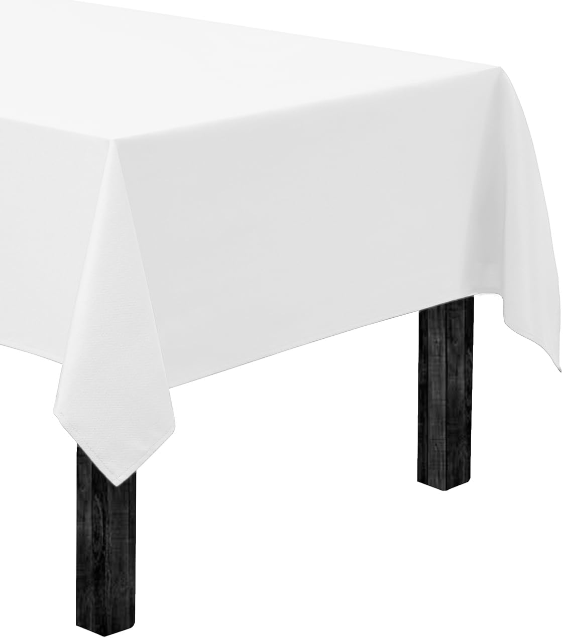 Gee Di Moda Rectangle Tablecloth - 60 x 102 Inch White Table Cloth for 6 Foot Rectangle Table