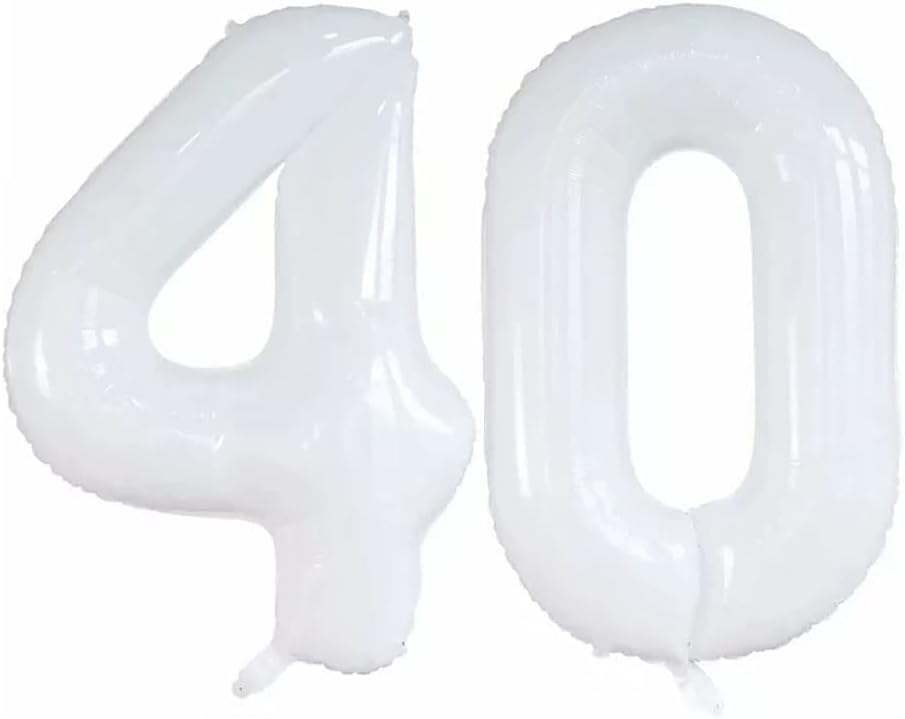 GOER Number 40 Balloons for 40th Birthday Party Decorations,42 Inch Jumbo Foil Helium Balloons for