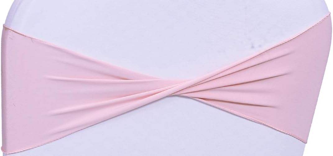 MDS Pack of 250 Spandex Chair Sashes Bows Elastic Stretch Dining Chair Bands Ties Without Slider