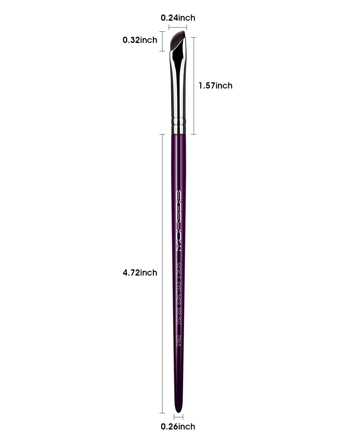 Eyeliner Brush, EIGSHOW Sickle Angled Gel Eyeliner Makeup Brush for Precise Eye Liner, Eyebrow