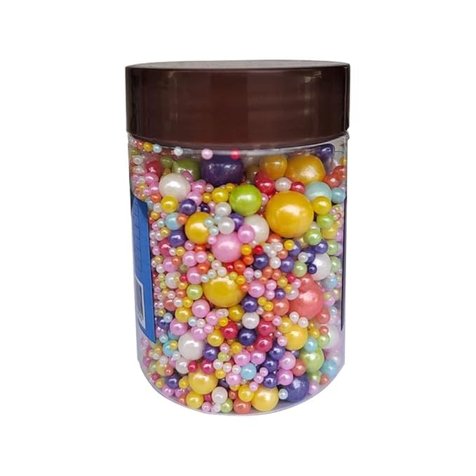 Edible Pearl Sugar Sprinkles Multicolor Candy Mixing Size Baking Edible Cake Decorations Cupcake