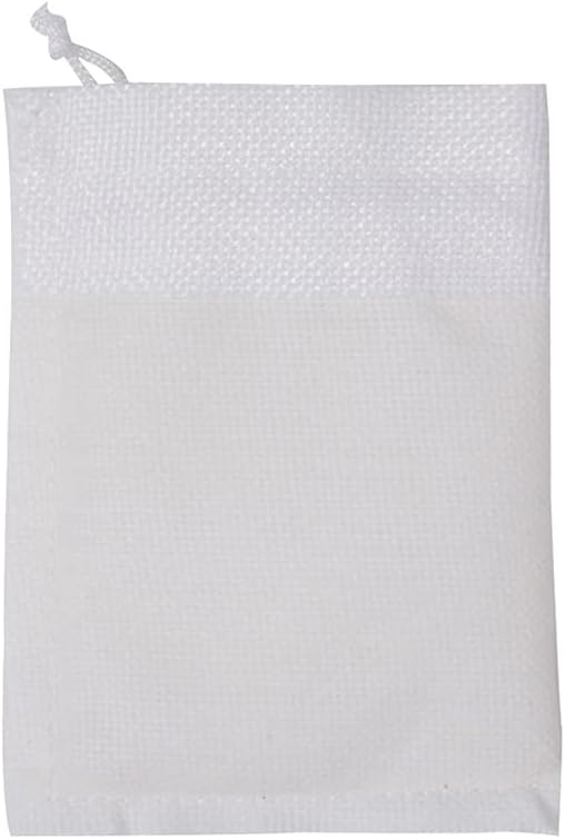 20pcs Burlap Bags with Drawstring, 5.9 x 7.5 inch White Linen Gift Bags Jewelry Pouches Sacks for