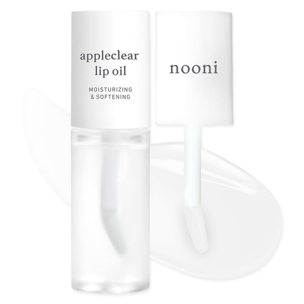 NOONI Korean Lip Oil - Appleclear | Long-Lasting, Moisturizing, Plumping, Revitalizing for Dry