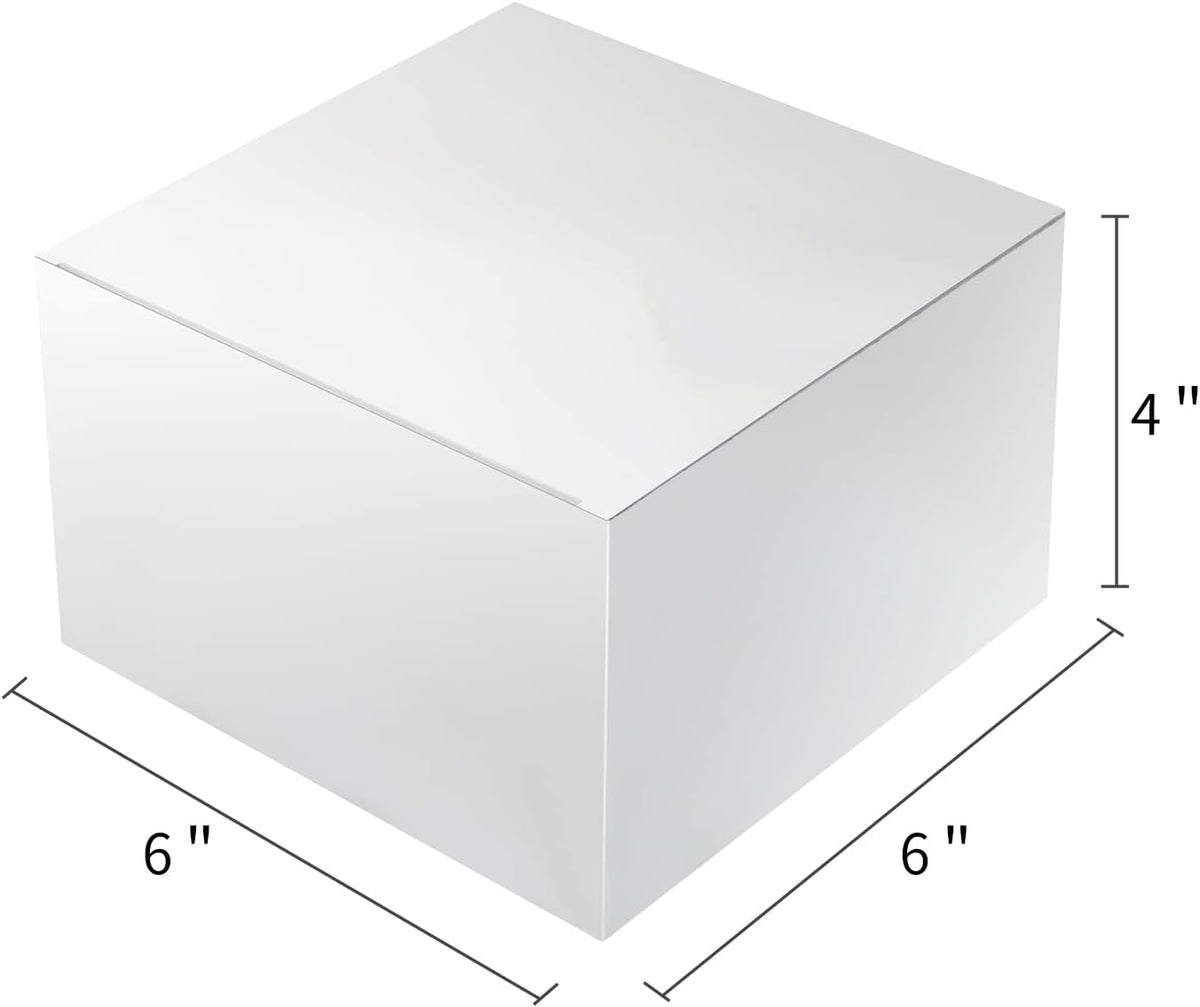 COTOPHER Small Gift Boxes 10 Pack 6x6x4 inches Silver Gift Boxes with Lids for Gifts, Crafting