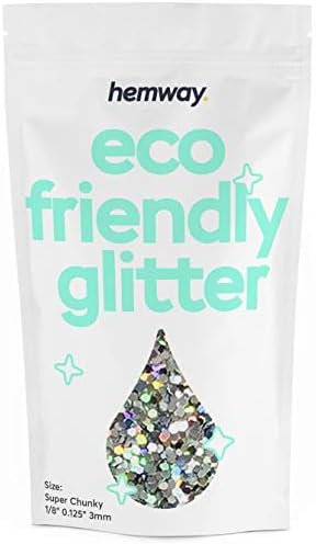 Hemway Biodegradable Glitter Eco Friendly - 100g/3.5oz Bio Cosmetic Safe Sparkle Vegan for Face