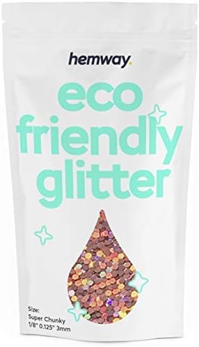 Hemway Biodegradable Glitter Eco Friendly - 100g/3.5oz Bio Cosmetic Safe Sparkle Vegan for Face