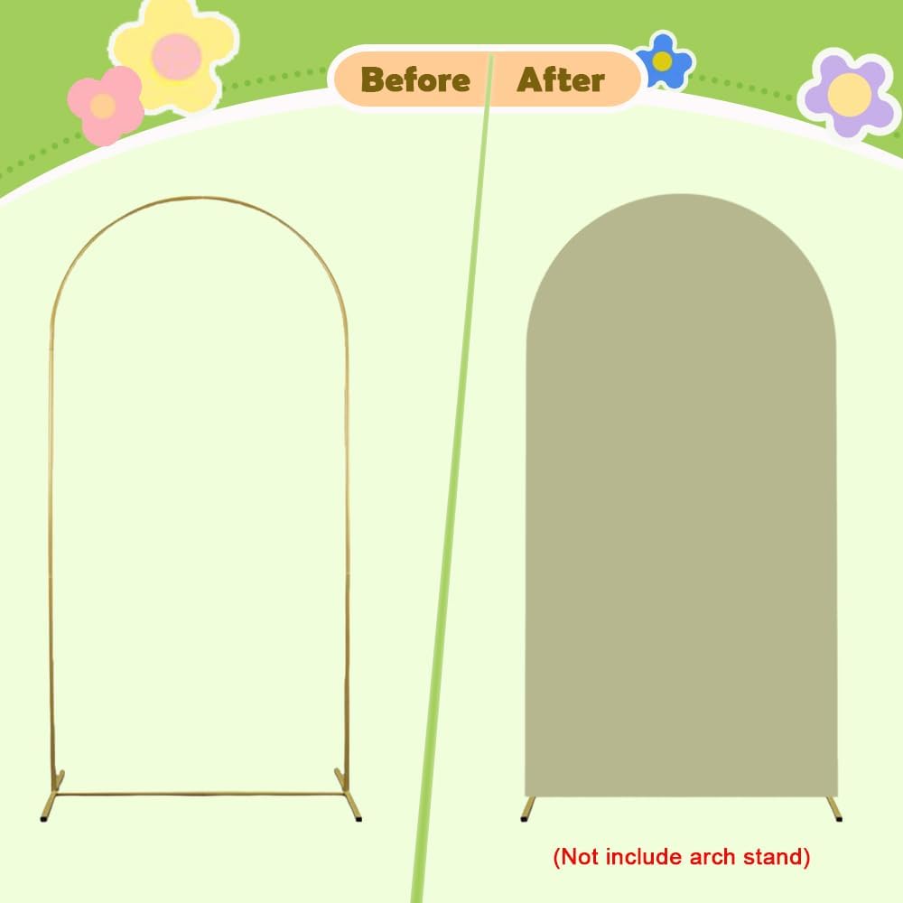 Sage Green Arch Cover Wedding Arch Stand Covers 4FT Arched Backdrop Cover Spandex Arch Covers