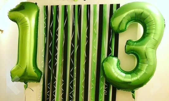40 Inch Light Green Large Number 4 Balloons, Giant Foil Number Four 14 24 34 40 44 Balloons, Light