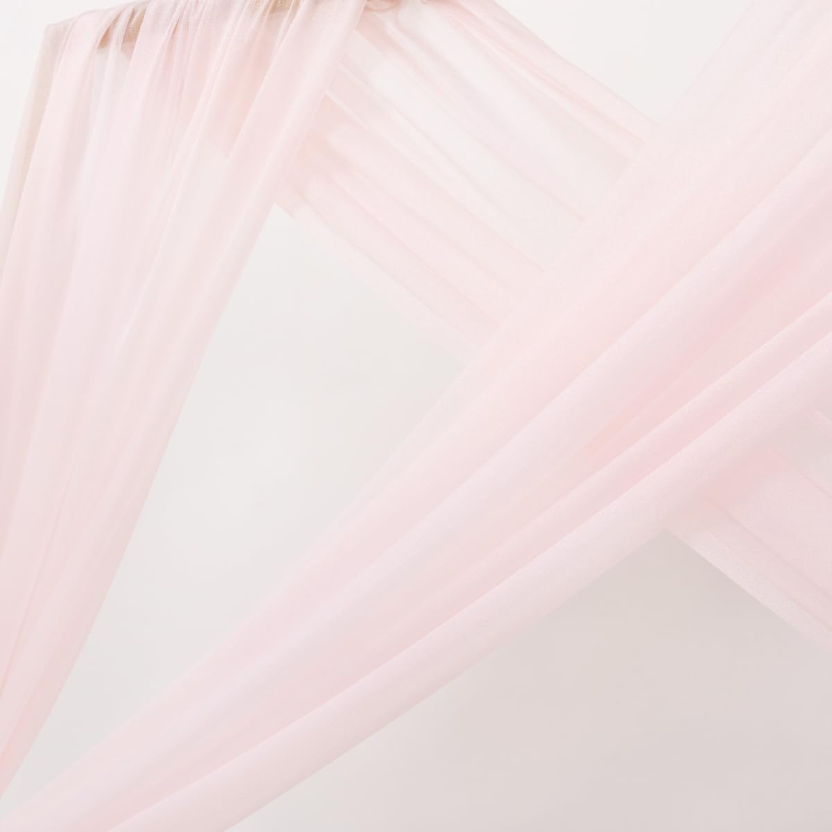 MLMC Blush Pink Wedding Arch Draping Fabric 1 Panel 29" x 20 FT Extra Long Gauze Drapes Sheer