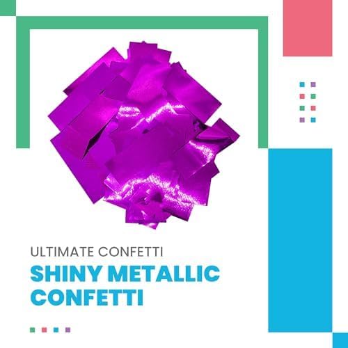 Fluttering Pink Mylar Shiny Foil Metallic Confetti – Rectangular Light-Weight and Slow-Falling