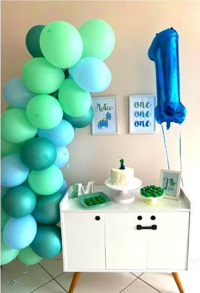 Jumbo Navy Blue Number 1 Balloon 40 Inch, Mylar Foil Number One Balloons for Boy Girl 1st 1 11 21
