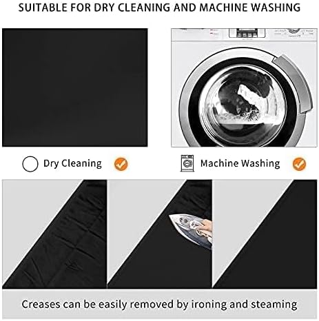 10 x 10 FT Black Backdrop Background, 100% Polyester Photography Backdrop Foldable Washable Black