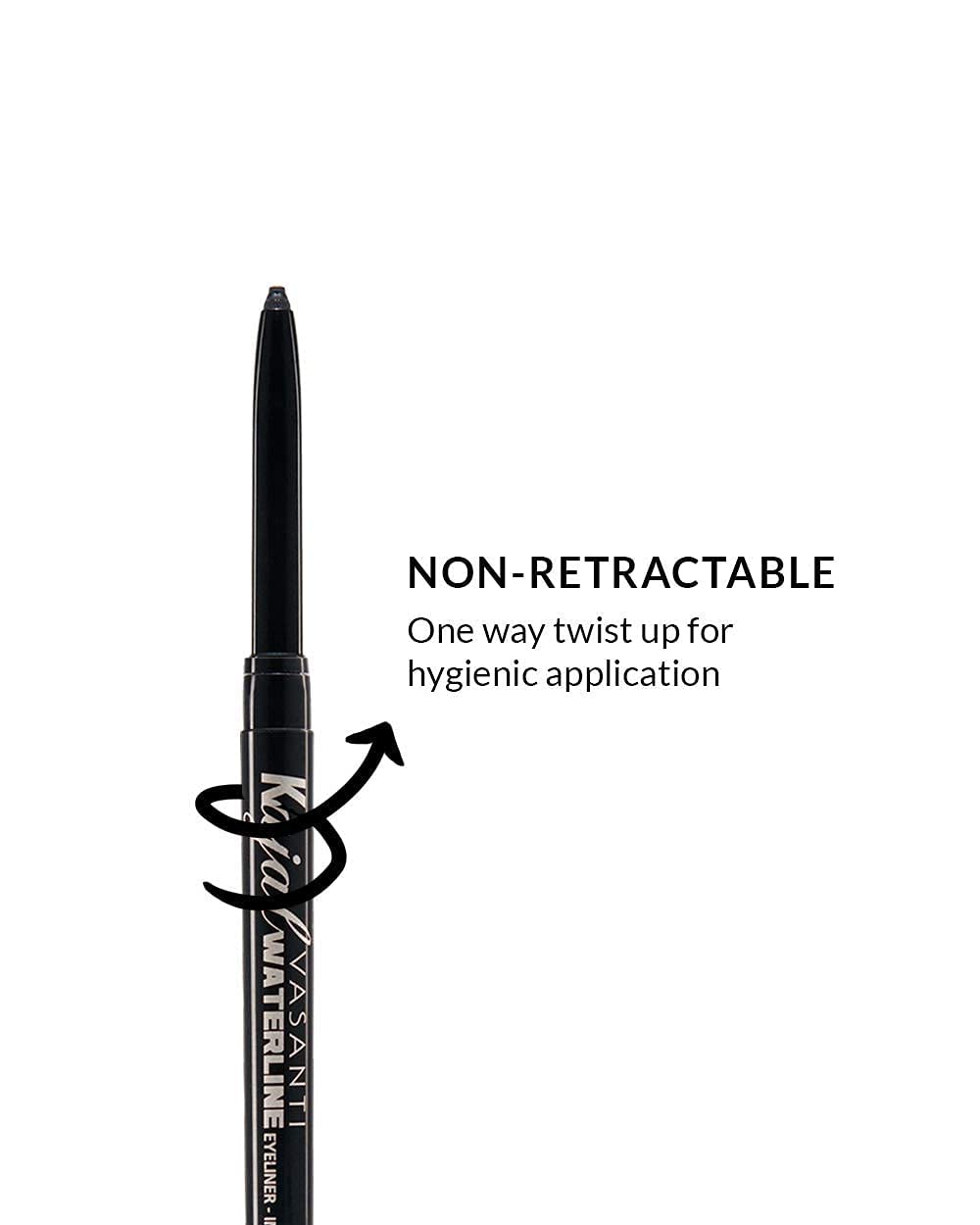 VASANTI Kajal Waterline Eyeliner Pencil (Violet Rays) - Long lasting, Blendable, Safe for Sensitive