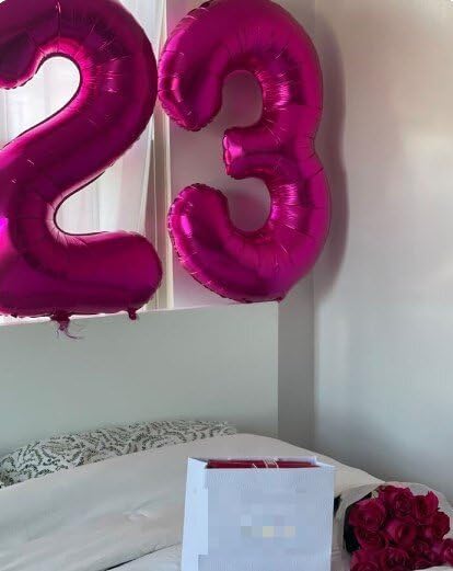 40 Inch Hot Pink 3 Large Number Balloon, 3 13 23 30 33 Hot Pink Birthday Party Decorations, Number