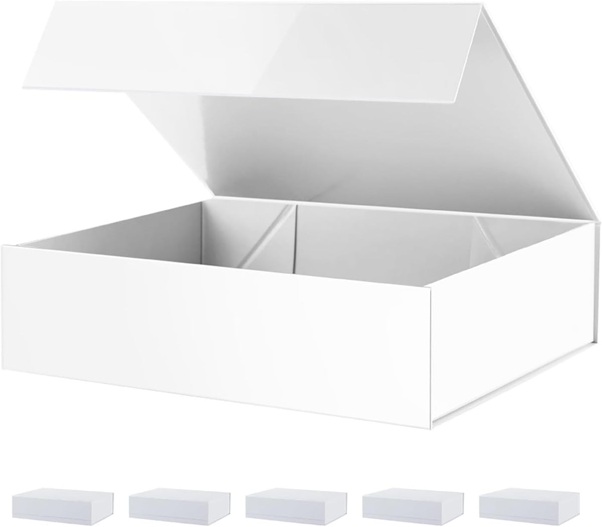 PACKHOME 6 Large Gift Boxes 13.5x10x3.5 Inches, Sturdy Shirt Boxes with Magnetic Lids for Multiple