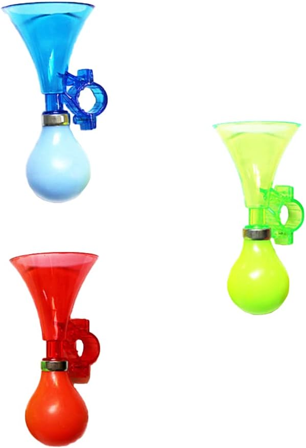 3 Pcs Bike Horn Kids Air Horn Clown Horn Hand Held Plastic Scooter Bicycle Bell for Cart Kids Boys
