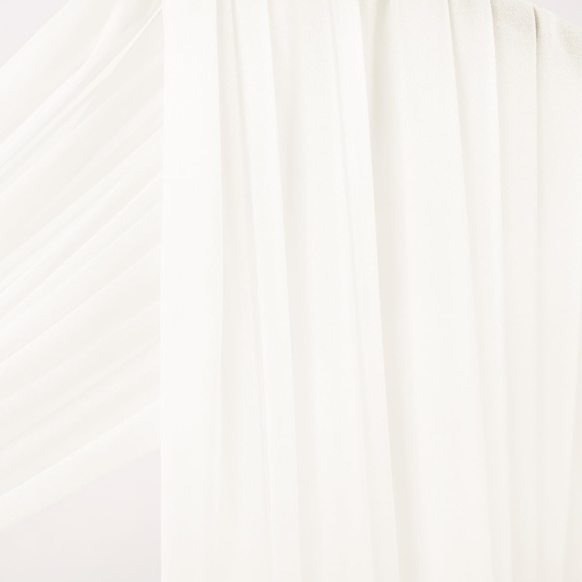 Socomi Ivory White Wedding Arch Draping Fabric 29" x 20Ft 4 Panels Sheer Outdoor Curtain Drapes