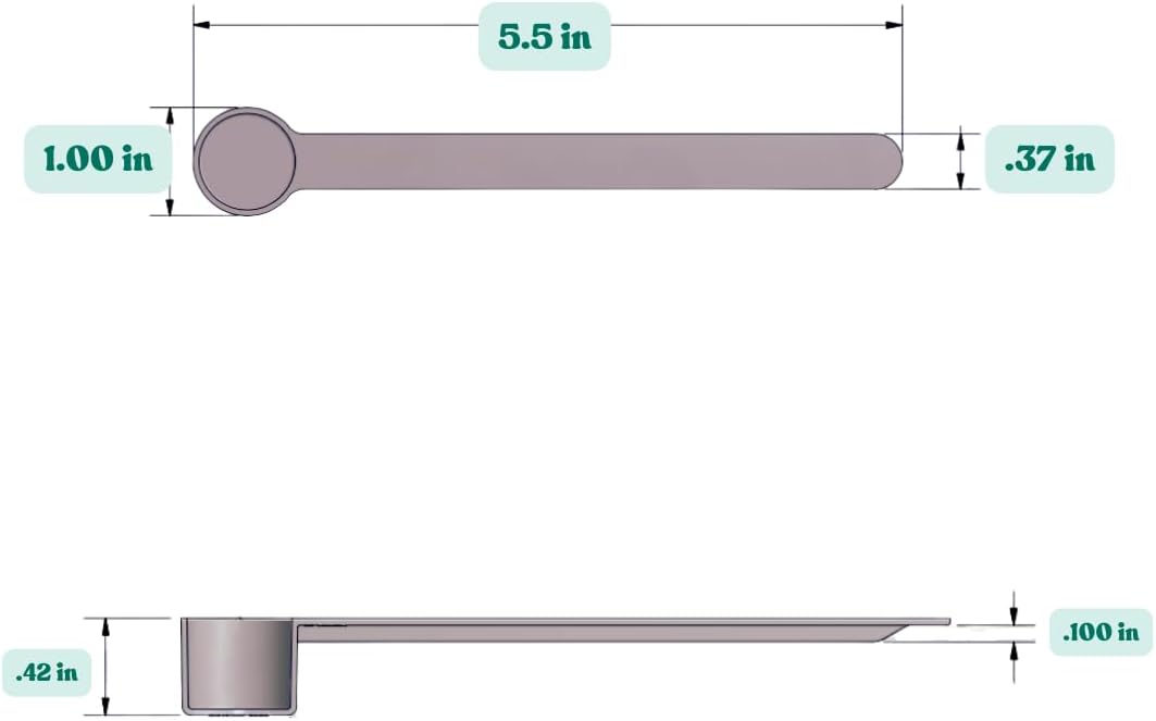 4 mL (3/4 Teaspoon) Long Handle Scoop for Measuring Coffee, Pet Food, Grains, Protein, Spices and