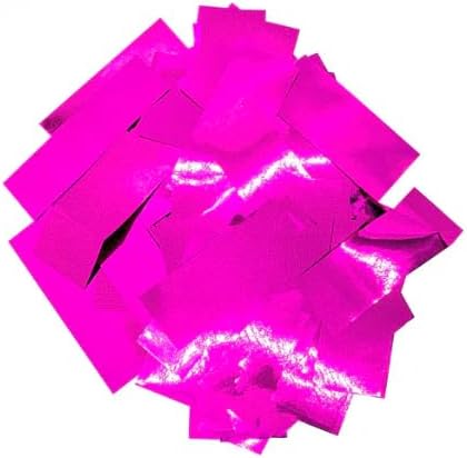 Fluttering Pink Mylar Shiny Foil Metallic Confetti – Rectangular Light-Weight and Slow-Falling