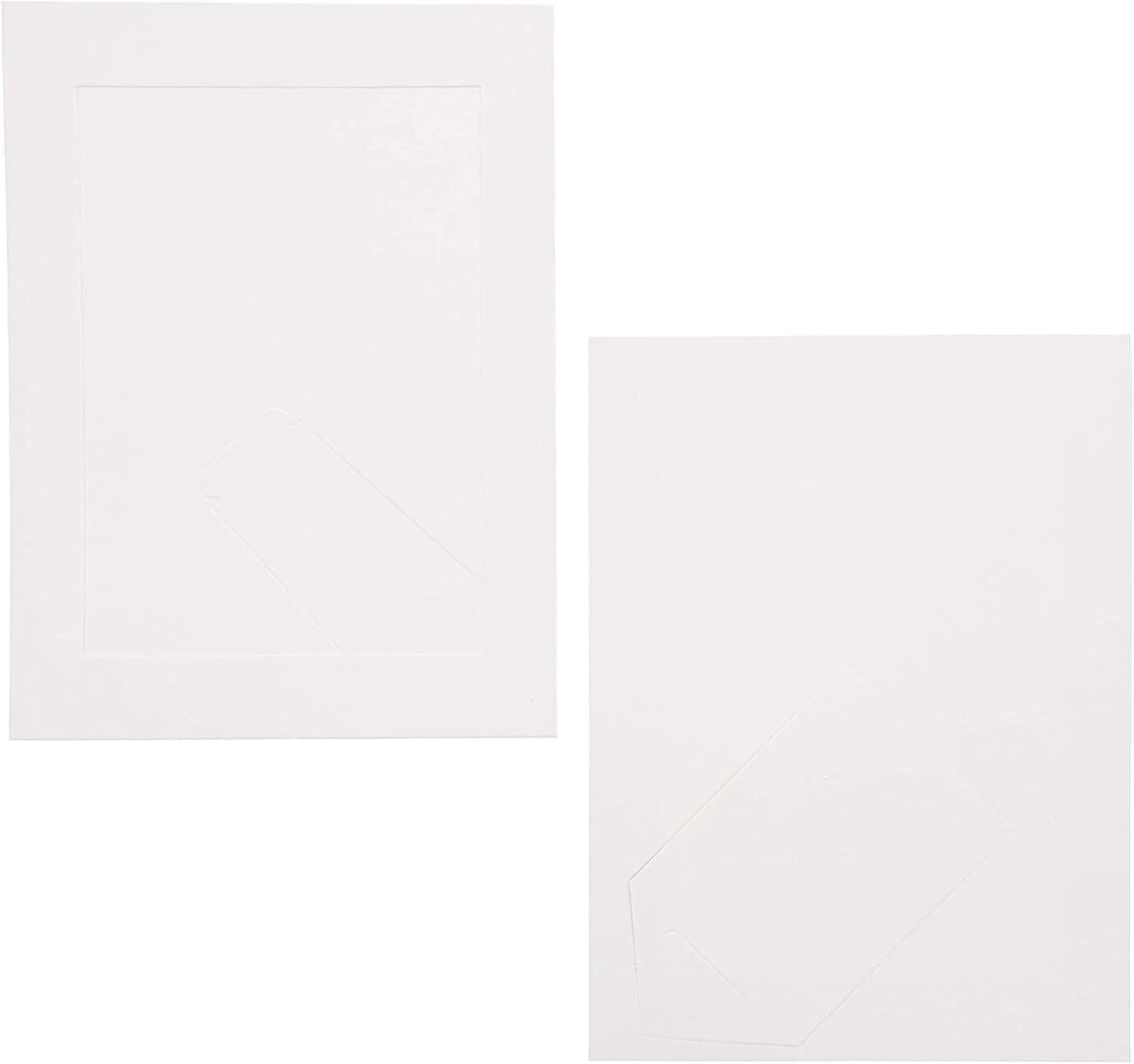 Juvale Cardboard Picture Frames - White Easel Back Display - Customizable Craft Supplies & Photo