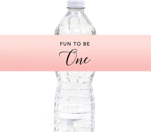 Andaz Press Blush Pink Rose Elegant Party Baby Girl's 1st Birthday Collection, Waterproof Water