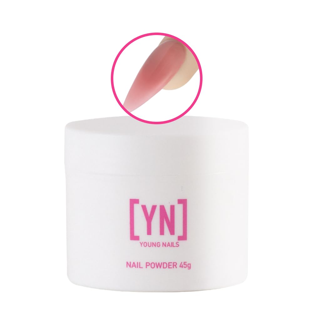 Young Nails Acrylic Cover Powder - Self-Leveling Acrylic Nail Powder, Clear Nude Pink White Acrylic