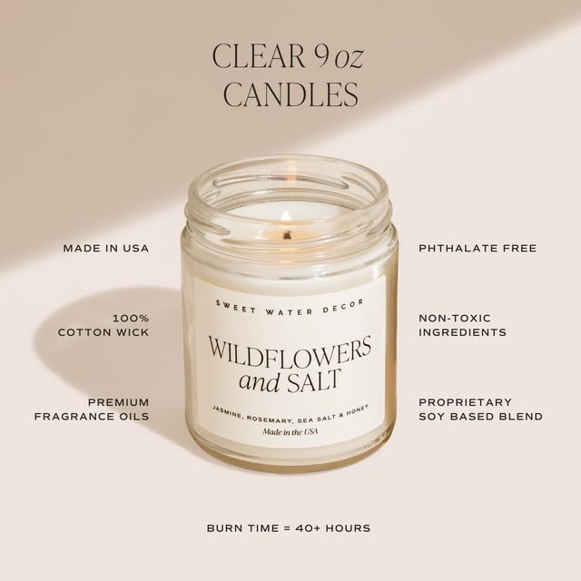 Sweet Water Decor Smells Like All Things Cozy Candle, Orange Cinnamon Ginger Clove Scent, 9oz Soy