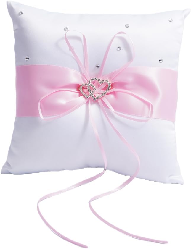 QIRMIZI Ring Pillow,Pearls Ring Cushion, Ring Bearer, Ring Holder for Beach Wedding, Wedding
