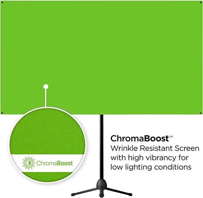 Valera 70in Green Screen Backdrop with Stand for Streaming, Ultra Portable 2 Min Setup, Portrait &
