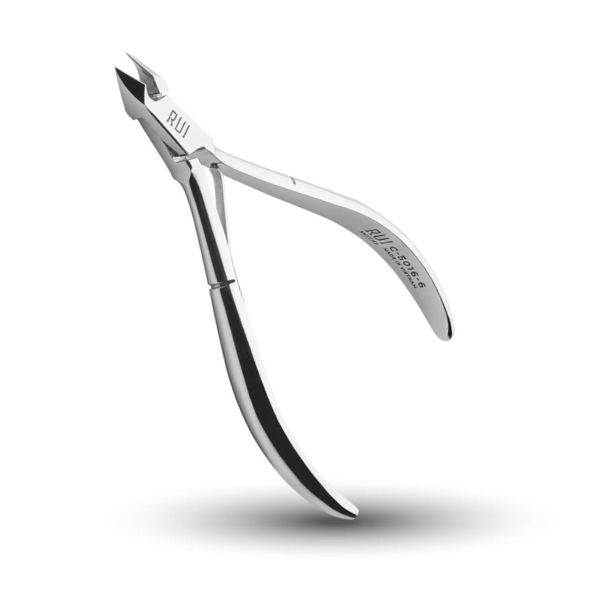 Rui Smiths Carbon Steel Cuticle Nippers - Professional Carbon Steel French Handle - 6mm Jaw, Single