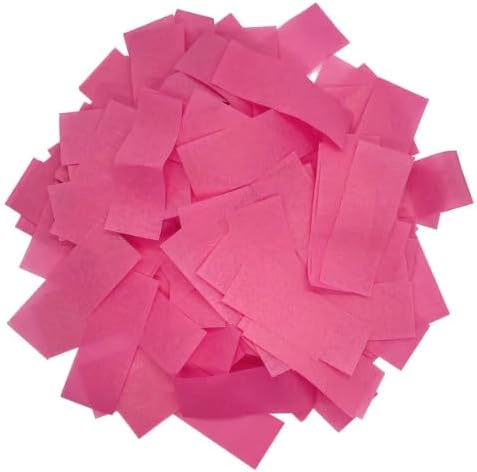 Fuchsia Pink Tissue Paper Confetti - Rectangular Flame-Resistant and Slow-Falling Biodegradable