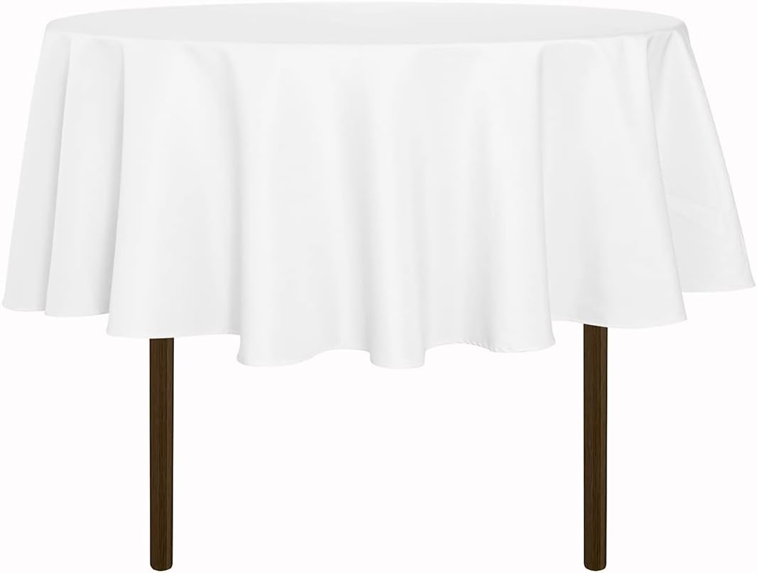 sancua Round Tablecloth - 48 Inch - Water Resistant Spill Proof Washable Polyester Table Cloth
