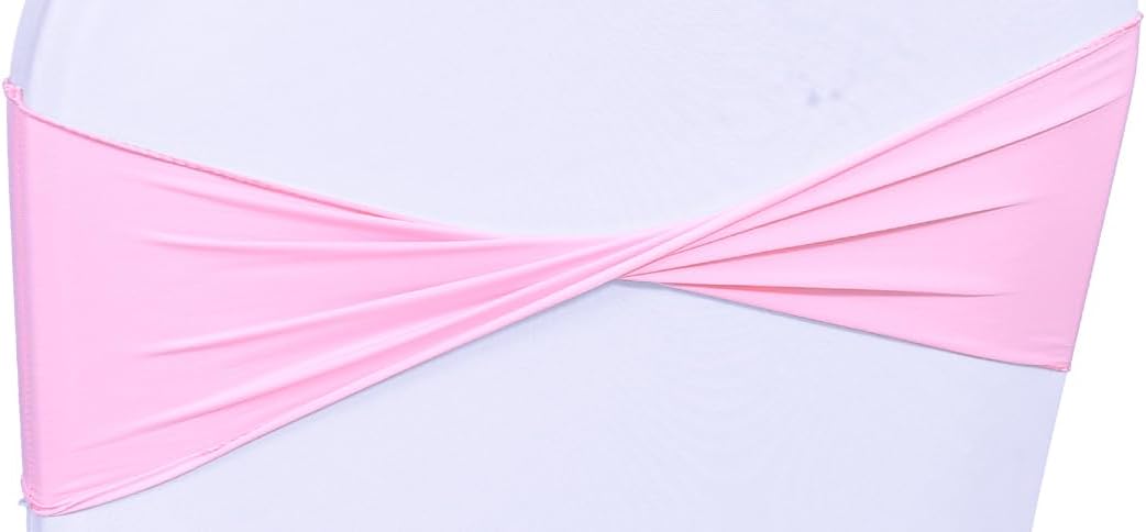MDS Pack of 250 Spandex Chair Sashes Bows Elastic Stretch Dining Chair Bands Ties Without Slider
