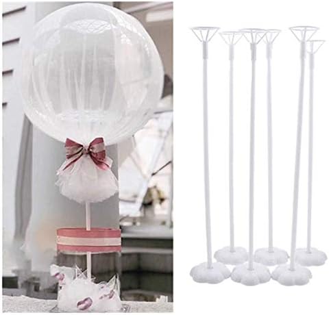 Balloon Stand Kit, 15 pack Balloon Stick Holder with Base for Table Top Centerpiece Party