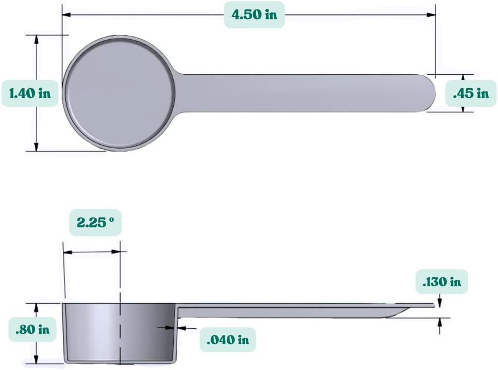 18 mL (18 CC) Long Handle Scoop for Measuring Coffee, Pet Food, Grains, Protein, Spices and Other