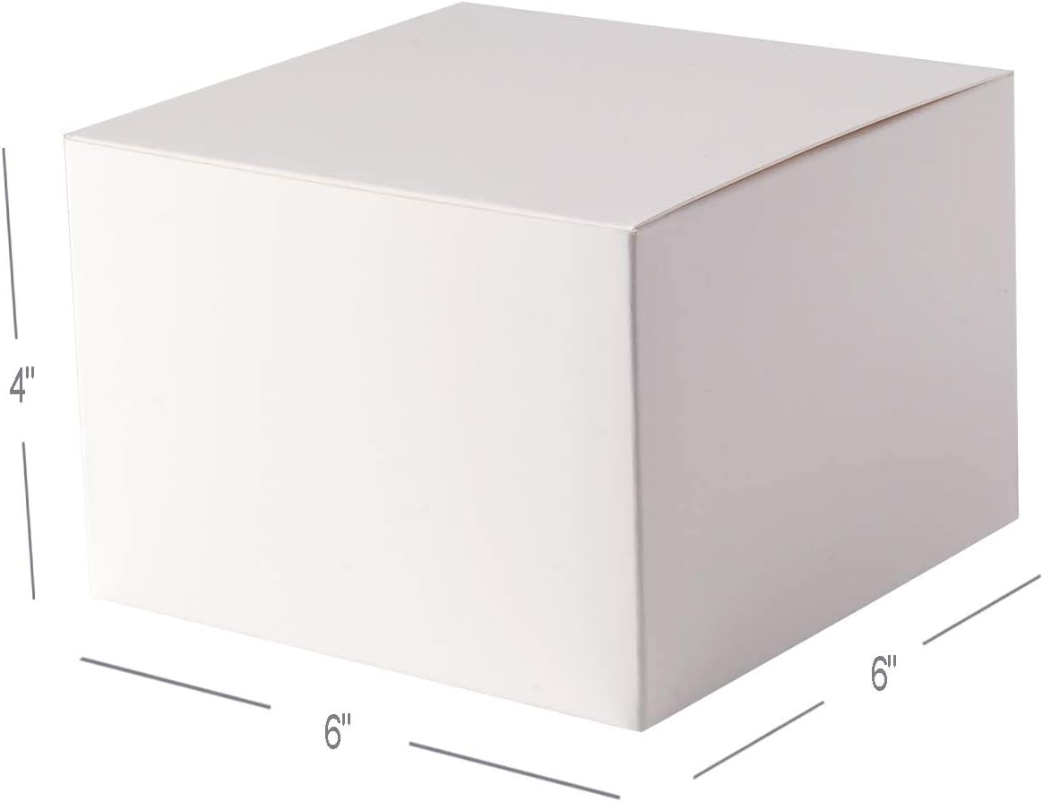 GEFTOL Gift Box 10 Pack 6 x 6 x 4 inches Fold Box Paper Gift Box Bridesmaids Proposal Box for
