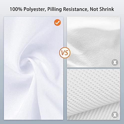 7 x 10 FT White Backdrop, 100% Polyester Photography Backdrop Foldable Washable White Screen for