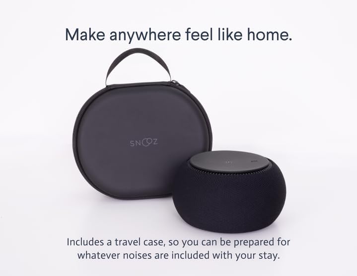 SNOOZ Pro - Smart White Noise Machine & Travel Case - Real Fan Inside, Non-Looping White Noise