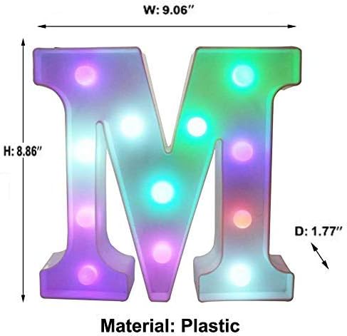 Pooqla Colorful LED Marquee Letter Lights with Remote – Party Bar Letters with Lights Decorations