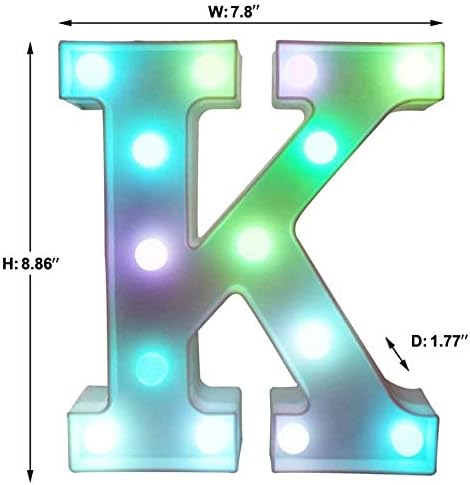 Pooqla Colorful LED Marquee Letter Lights with Remote – Light Up Signs Party Bar Letters