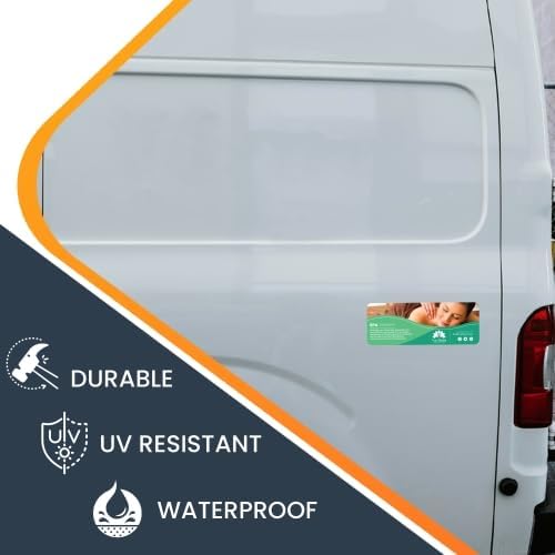 Magnet Me Up Custom 8x3 Inch Rectangle Magnet, Customizable for Businesses, Advertising, Personal
