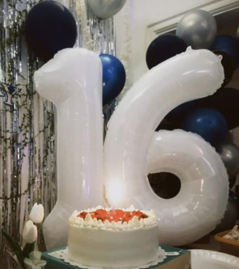 40 Inch Big White 9 Balloon Number, Jumbo Giant Happy 9th 19 29 39 49 99 Birthday Party