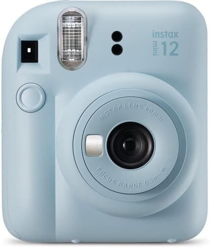 FUJIFILM INSTAX MINI 12 Film Camera Pastel Blue Bundle with Instant Film- 60 Photo Sheets with