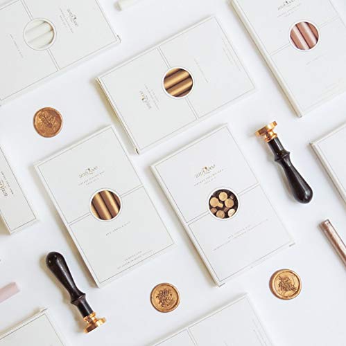UNIQOOO Mailable Glue Gun Sealing Wax Sticks for Wax Seal Stamp - Metallic Antique Gold, Great for