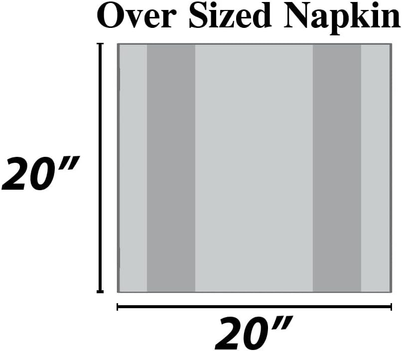 Urban Villa Dinner Napkins Solid Taupe Color Cloth Napkins (Set of 12) Oversized 20x20 Inches 100%